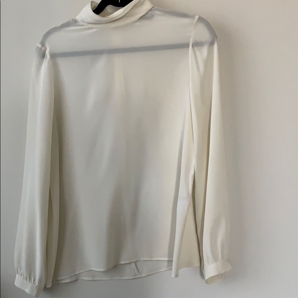 Cream silk blouse